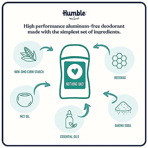 HUMBLE BRANDS Original Formula Aluminum-free Deodorant. Long Lasting Odor Control with Baking Soda and Essential Oils, Full and Travel Size, Mountain Lavender - Image 3
