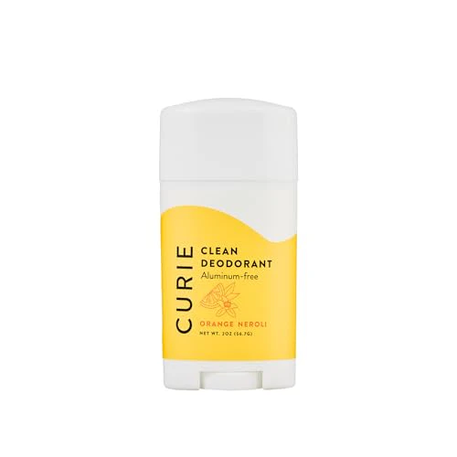Curie Natural Deodorant for Women - Orange Neroli 2oz Stick - Aluminum Free Deodorant, Paraben Free, Cruelty Free, Non-Toxic