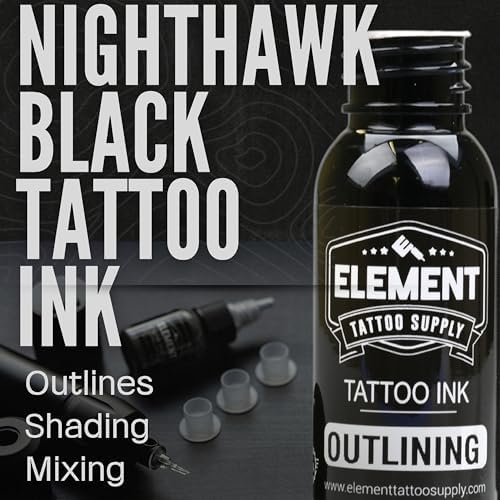 Black Tattoo Ink Tattoo Outline Shading Lining Mixing Ink & Blending Solid Liner Tattooing Ink Permanent Nighthawk Black Ink Tattoo Professional Tattoo Supplies - Image 2
