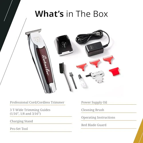 Wahl Professional Cordless Detailer Li T Wide Blade Lithium Ion Battery 100 Min Runtime - Image 4