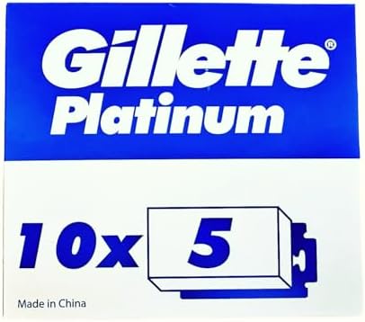 Gillette Double Edge Platinum Safety Razor Blades for Men, Pack of 50 Stainless Steel Refill Blades - Image 3