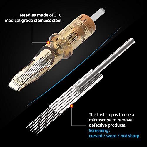 Ambition Premium #08 Bugpin 9RL Disposable Tattoo Needles Cartridges Supply 9 Round Liner 20Pcs for Professionals and Beginners Tattoo Artists - Image 6