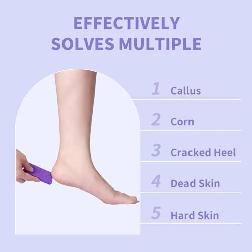 NOVAL Pumice Stone for Feet Scrubber Dead Skin Disposable Foot Pumice Foot Callus Remover Pedicure Tools Purple Pumice Sponge Nail Salon Home Use,40 PCS - Image 3
