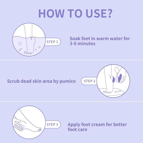 NOVAL Pumice Stone for Feet Scrubber Dead Skin Disposable Foot Pumice Foot Callus Remover Pedicure Tools Purple Pumice Sponge Nail Salon Home Use,40 PCS - Image 4