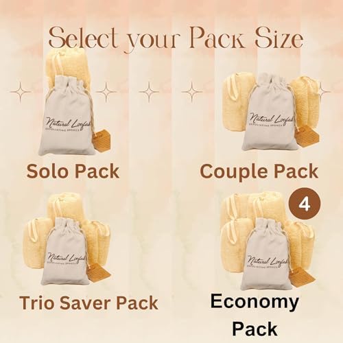 All Natural Loofah Sponge, Pack of 2 Real Egyptian Bath & Shower Exfoliating Loofa Scrubber Sponges for Face, Back & Body, Eco Friendly, No Toxic Chemicals, 6" x 6" by Crafts of Egypt - Image 4