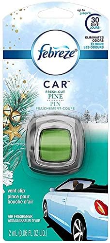 Febreze Car Vent Clip Air Freshener - Limited Edition Holiday Collection - Fresh-Cut Pine - 1 Count Vent Clip Per Package - Pack of 3 Packages Green - Image 7