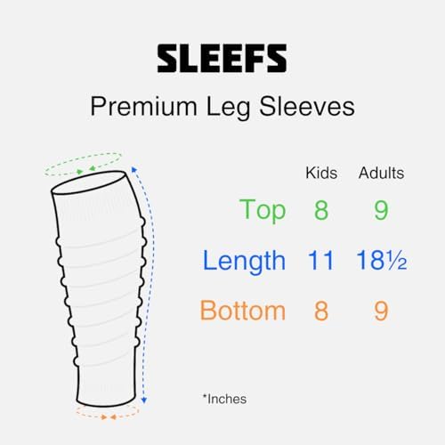 SLEEFS Football Leg Sleeves [1 Pair] - For Adult & Youth - Calf Compression Sleeves for Men and Boys - Image 3