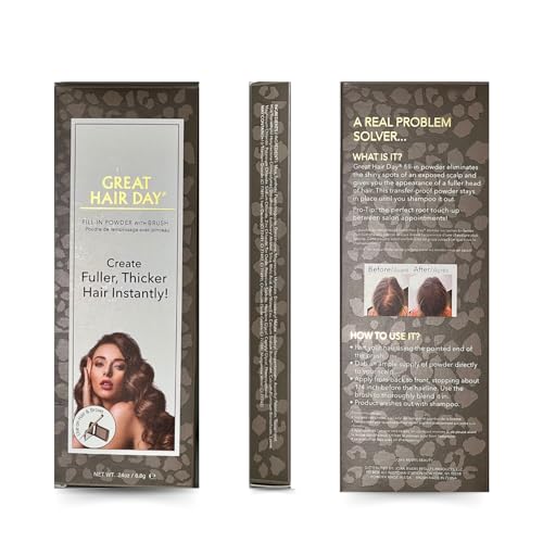 Joan Rivers Great Hair Day Root Touch Up Powder Duo - Root Cover Up Hair Powder for Thicker, Fuller Looking Hair - Fill-In Powder for Thinning Hair and Gray Hair Coverage (Red) - Image 7