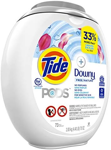 Tide Pods +downy Free, Liquid Laundry Detergent Pacs, 73 Count - Image 9