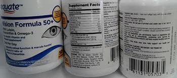 Equate Vision Formula 50+ Lutein, Zeaxanthin & Omega-3, 300 Softgels - Image 2
