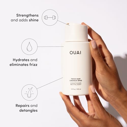 OUAI Thick Hair Conditioner Refill - Moisturizing Conditioner for Dry, Frizzy Hair - Keratin, Marshmallow Root, Shea Butter and Avocado Oil - Paraben, Phthalate and Sulfate Free Hair Care (32 Oz) - Image 2