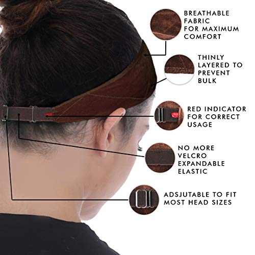 Madison Headwear Wig Grip Headbands For Women- Adjustable To Custom Fit Your Head - Velvet Comfort - Wig Bands No Slip Breathable Lightweight Material For All Day Wear! Keep Wig Comfortably Secured - Image 3