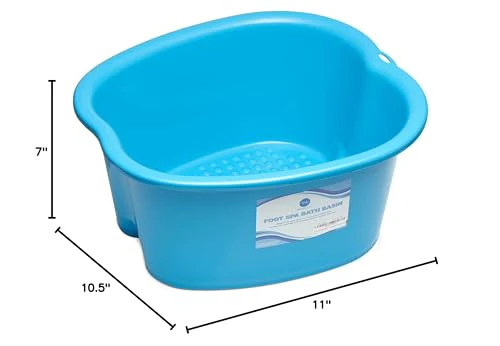 Foot Soaking Bath Basin – Large Size for Soaking Feet | Pedicure and Massager Tub for at Home Spa Treatment | Callus, Fungus, Dead Skin Remover, Blue - Image 8