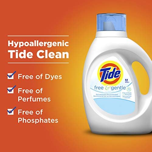 Tide Tide Free & Gentle Liquid Laundry Detergent, 32 Loads 46 fl oz, 46 Fl Oz - Image 4