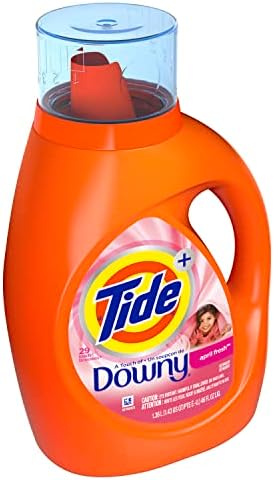 Tide Plus Downy Laundry Detergent Liquid Soap, April Fresh, 46 Fl Oz 29 Loads, 46 Fl Oz - Image 2