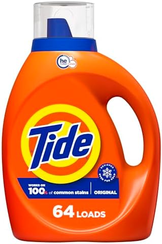 Tide Liquid Laundry Detergent, Original, 64 loads, 84 fl oz, HE Compatible