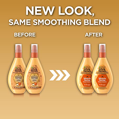 Garnier Whole Blends Sulfate Free Remedy Miracle Nectar 10-in-1 Repairing Leave-In Conditoner for All Hair Types, Honey Treasures, 5 Fl Oz, 2 Count (Packaging May Vary) - Image 2