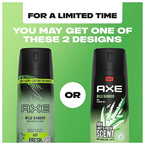 AXE Wild Bamboo Men's Body Spray Deodorant 48hr Odor Protection With Essential Oils Aluminum Free Deodorant Body Spray 4.0oz - Image 4