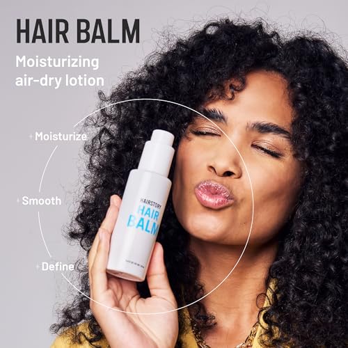 Hairstory Hair Balm, Moisturizing Air Dry Lotion, Leave In Conditioner Cream for All Hair Types, Adds Softness & Shine, Smooths Frizz, Defines Waves & Curls, 4oz - Image 2