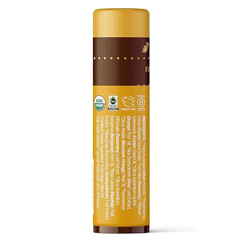 Badger - Cocoa Butter Lip Balm, Sweet Orange, Certified Organic Lip Balm, Fair Trade, Lip Butter, Lip Balm Cocoa Butter, Cocoa Care Lip Balm, 0.25 oz (4 Pack) - Image 2