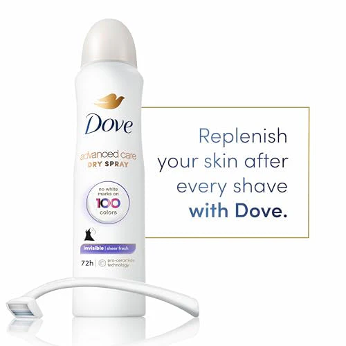 Dove Advanced Care Invisible Dry Spray Antiperspirant Deodorant No White Marks on 100 Colors Sheer Fresh 48-Hour Sweat and Odor Protecting Deodorant for Women 3.8 oz, Pack of 12 - Image 3
