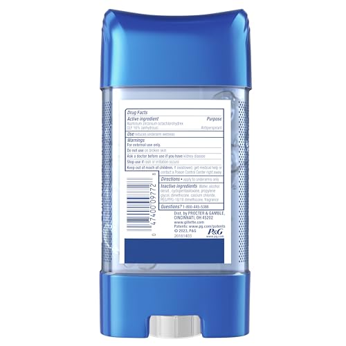 Gillette Advanced Clear Gel Antiperspirant Cool Wave 5 Pack Of 3.8 Ounce Net Wt 19 Ounce - Image 8