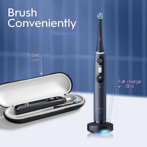 Oral-B iO Series 7 Electric Toothbrush with 2 Replacement Brush Heads, Black Onyx - Image 6
