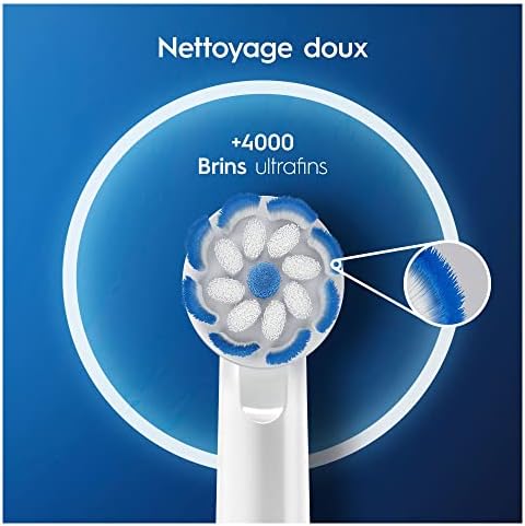 Oral-B Sensitive Clean Replacement Brush Heads x 8 Original Refill for Electric Toothbrush, White, 200 gram - Image 8