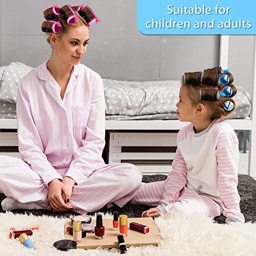 141 Pieces Hair Rollers Set Include 60 Plastic Hair Rollers (Multicolor,6 Size) - Image 5