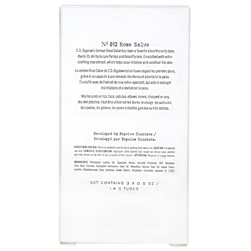 C.O. Bigelow Rose Salve Lip Balm Tubes 3 Pack, All Purpose Salves Moisturizing for Chapped Lips and Dry Skin - Image 10