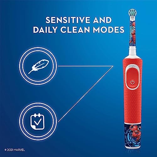 Oral-B Kids Electric Toothbrush Featuring Marvel's Spiderman, for Kids 3+ - Image 3
