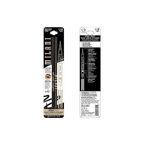 Milani The Tank Liquid Eyeliner - No-Skip, Waterproof, Long Lasting, Smudgeproof, Black, Cruelty-Free, 12 Hour Wear, Tips & Tricks - Image 2