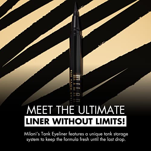 Milani The Tank Liquid Eyeliner - No-Skip, Waterproof, Long Lasting, Smudgeproof, Black, Cruelty-Free, 12 Hour Wear, Tips & Tricks - Image 4