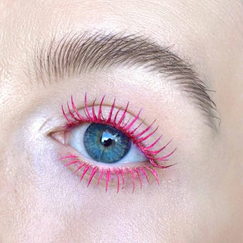 Maydear Pink Mascara for Eyelashes, Waterproof Colored Mascara Long Lasting Smudgeproof Colorful Mascara for Women Fast Dry Lengthening Eye Makeup Party Stage Use - Rose - Image 3