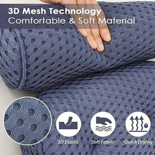 AEROiVi Bathtub Pillow Headrest Bath Pillows for Tub Neck and Back Support with Non Slip Suction Cups Spa Bath Cushion Dark Blue - Image 4