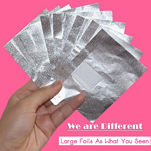 MIILYE Nail Polish Remover Foil Wraps for Acrylic/Dip Powder/UV/Gel/Polish Varnish Soak-off Removal, with Pre-attached Lint Free Pad (300x Nail Gel Polish Remover Wraps) - Image 2