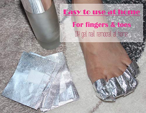 MIILYE Nail Polish Remover Foil Wraps for Acrylic/Dip Powder/UV/Gel/Polish Varnish Soak-off Removal, with Pre-attached Lint Free Pad (300x Nail Gel Polish Remover Wraps) - Image 6