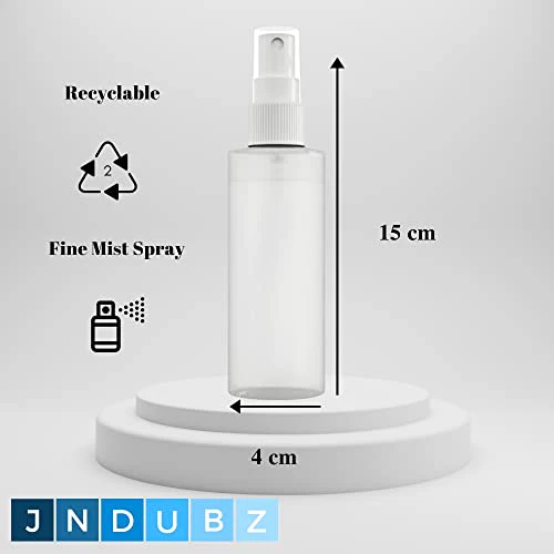 【Made In USA】Plastic Spray Bottle Fine Mist 4 Oz (120ml) – Refillable, Reusable, Portable Sprayer, Travel Size, Leak Proof for Household Use, Essential Oil, Cleaning Solution and Perfume (24 Pack) - Image 2