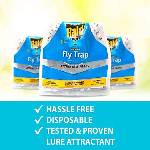 Raid Disposable Fly Trap 6-Pack, Hanging Fly Trap Outdoor Home, Bug Catcher and Flying Insect Trap with Premium Bait, Fly Traps for Backyard, Camping, & More - Image 7