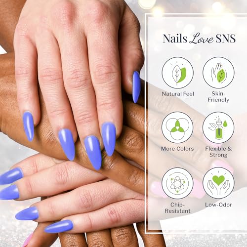 SNS Nail Dip Powder, Gelous Color Dipping Powder - Casino Knight (Pink, Purple/Magenta, Cream) - Long-Lasting Dip Nail Color Lasts 14 Days - Low-Odor & No UV Lamp Required - 1.5oz - Image 3