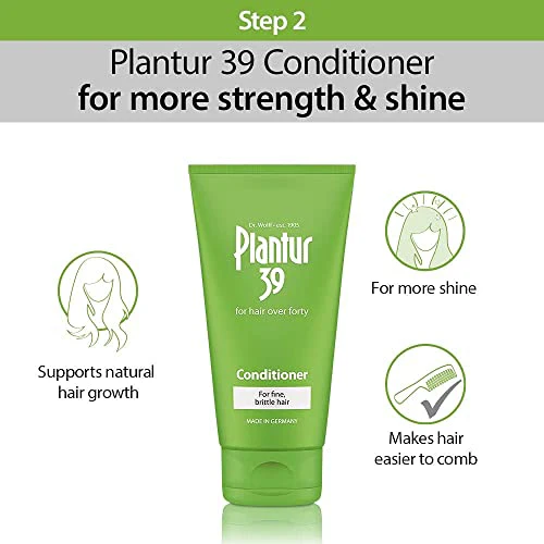 Plantur 39 Phyto Caffeine Women's 3 Step System for Fine, Thinning Natural Hair Growth - Shampoo, Conditioner, Tonic - Image 3