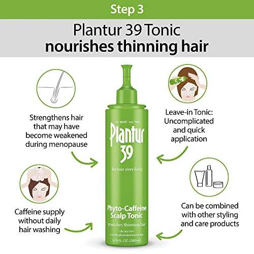 Plantur 39 Phyto Caffeine Women's 3 Step System for Fine, Thinning Natural Hair Growth - Shampoo, Conditioner, Tonic - Image 4