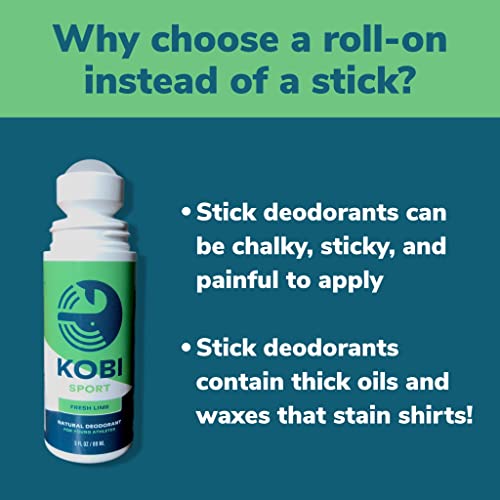 Kobi Deodorant for Teens, Kids, Boys - Natural, Aluminum-Free, Hypoallergenic, Sport Strength - Fresh Lime - Image 5