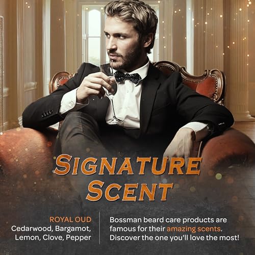 Bossman Hair & Beard Pomade - All Day Hold, Control and Moisturizing Hair, Beard and Moustache Styling Product - Natural Strong Hold Pomade - Made in USA (Royal Oud Scent) - Image 5