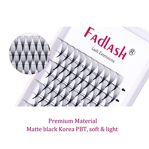 Volume Lash Extensions 10D 0.07 Fan Lash Extensions C Curl 12mm Premade Fans Eyelash Extensions Volume Lashes Pointed Base Middle Stem (10D-0.07-C, 12mm) - Image 3