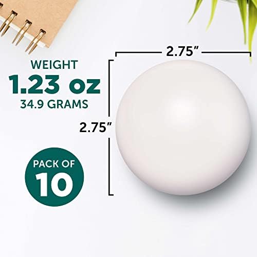 Stress Balls for Adults, 10 pack, Hand Exercise, Perfect For Your Desk, Office, or Home, White - Image 5
