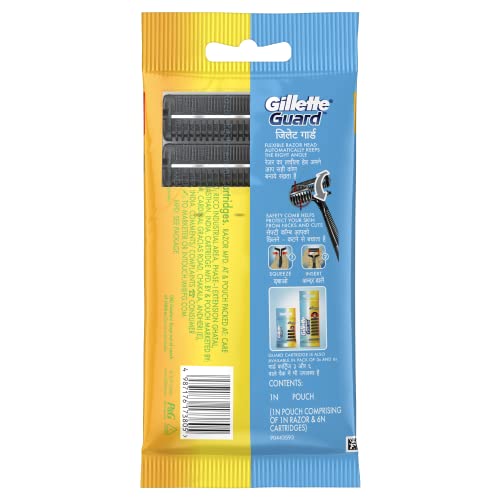 Gillette Guard Manual Shaving Razor Blades - 6 Cartridges, 1 Razor - Image 2