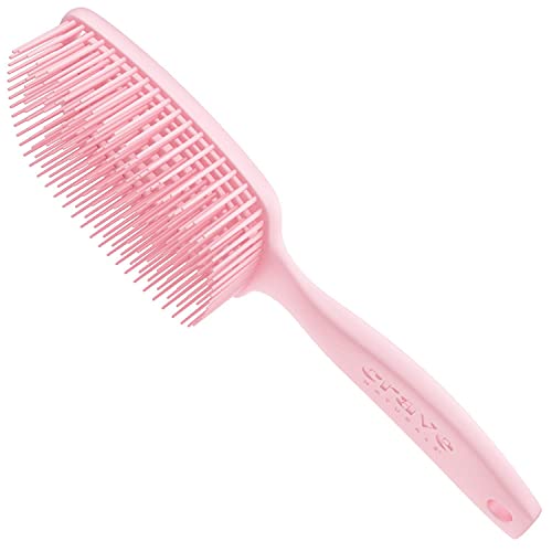 Crave Naturals FLEX DMC Detangling Brush for Thick Hair - Glide Thru Detangling Brush - Hair Brush Detangler for All Hair Types - Flexible Layers Square Paddle Hairbrush - Pink - Comfort Grip - Image 7