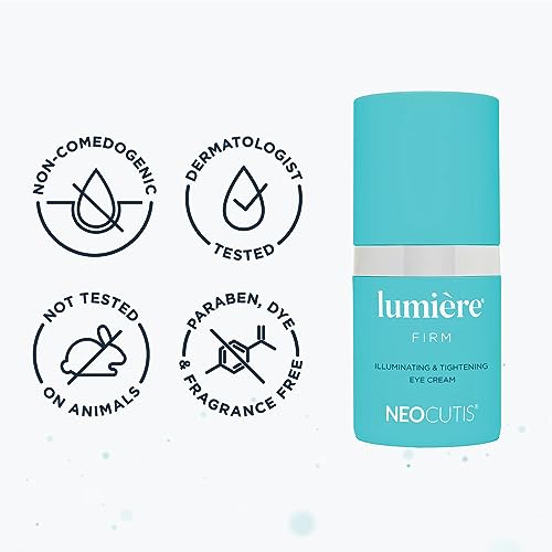 Neocutis Lumiere Firm - Illuminating and Tightening, Anti-Aging Eye Cream - Brighten, Hydrate, and Soothe - for Dark Circles, Puffiness, and Wrinkle Prevention - Travel-Friendly - 15 ml/0.5 fl oz. - Image 9