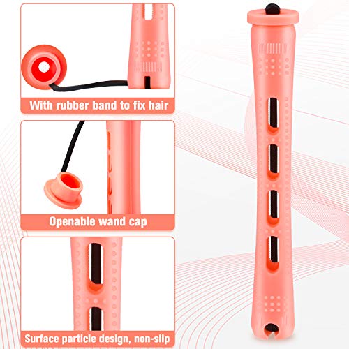 WILLBOND 60 Pcs Perm Rods for Long Hair Plastic Curl Rods Cold Wave Irons Curling Roller for Hair Styling Hairdressing Tools(0.51 Inch,Shell Pink) - Image 3